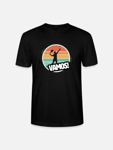 Vamos Retro Tennis - Stanley/Stella CRAFTER Unisex Organic T-Shirt - black