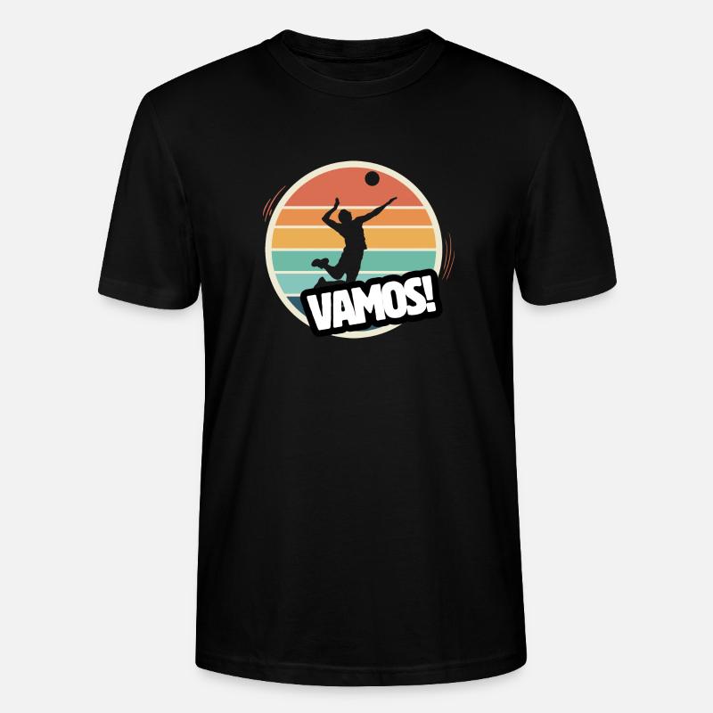 Vamos Retro Volleyball - Stanley/Stella Unisex Bio-T-Shirt CRAFTER - Schwarz