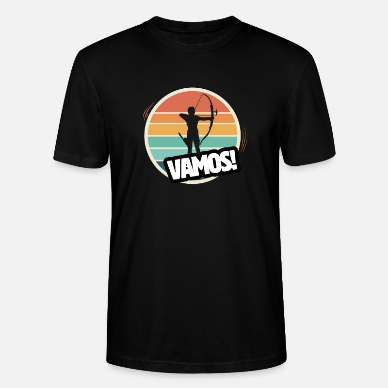 Vamos Bogenschießen Retro - Stanley/Stella Unisex Bio-T-Shirt CRAFTER - Schwarz