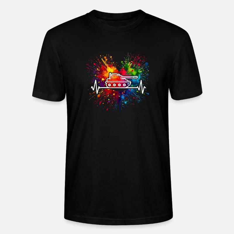 Panzer Herzschlag - Stanley/Stella Unisex Bio-T-Shirt CRAFTER - Schwarz