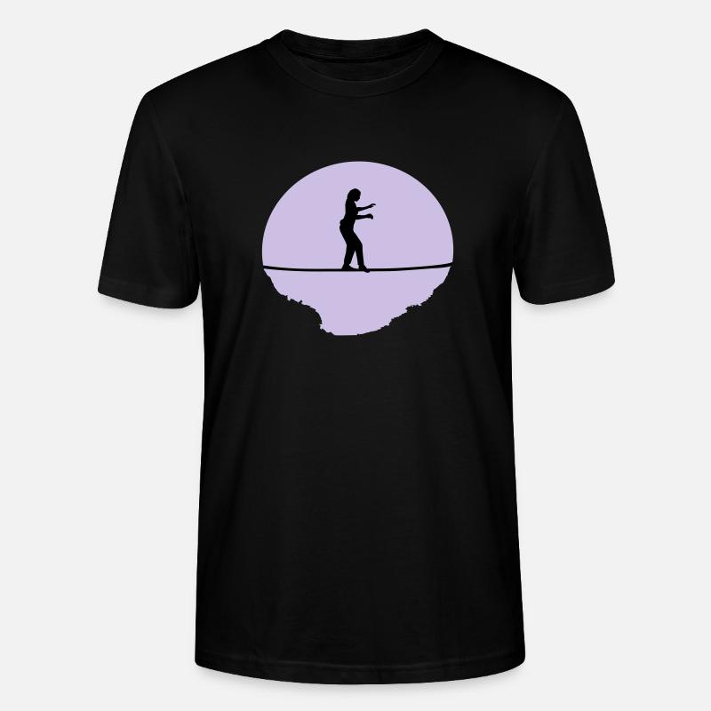 Slacklining Woman - T-shirt bio CRAFTER Stanley Stella Unisexe - noir