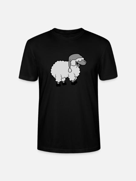 Funny laughing sheep - Stanley/Stella CRAFTER Unisex Organic T-Shirt - black