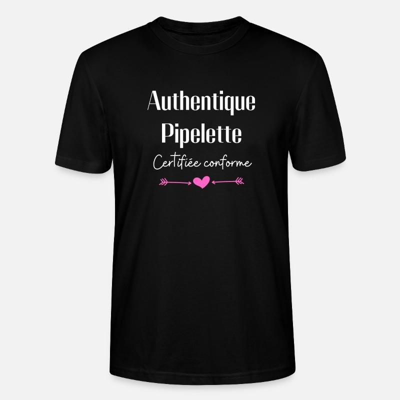 Authentique pipelette certifiée conforme - T-shirt bio CRAFTER Stanley Stella Unisexe - noir