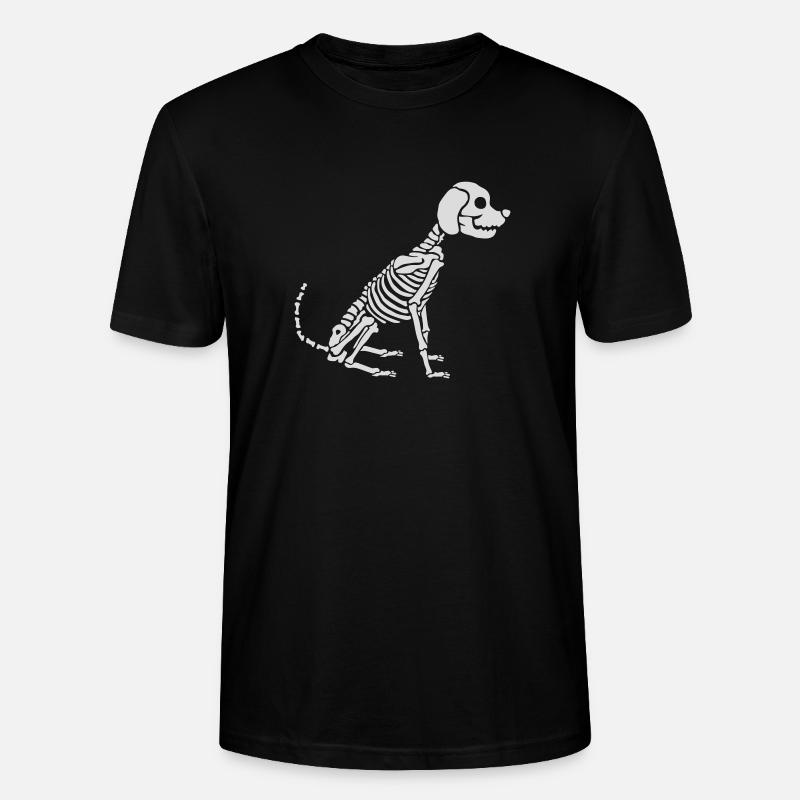 Skeleton Dog Halloween Design - T-shirt bio CRAFTER Stanley Stella Unisexe - noir