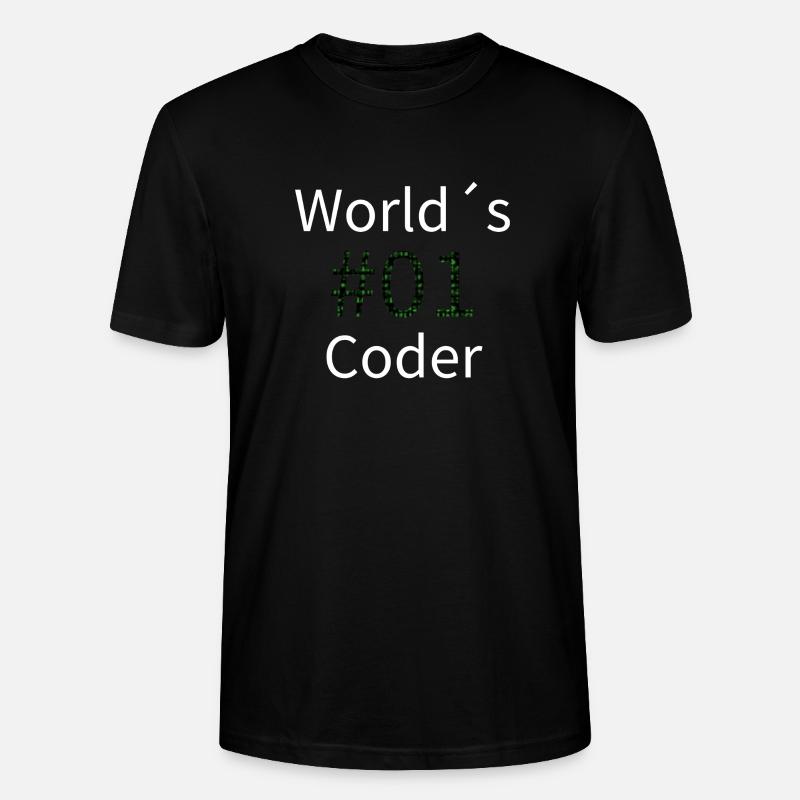 Worlds 01 Coder - Stanley/Stella CRAFTER Unisex Organic T-Shirt - black