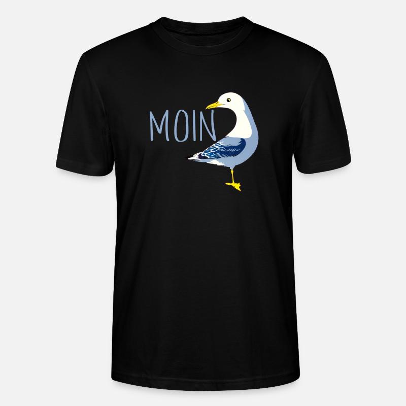 Moin mit Möve - Stanley/Stella Unisex Bio-T-Shirt CRAFTER - Schwarz
