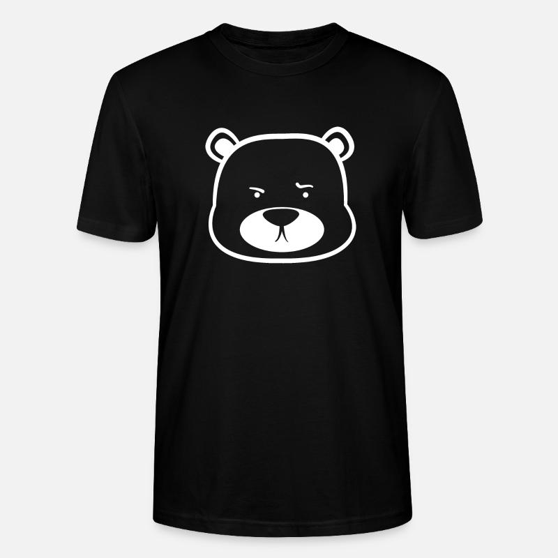 Grimmiges niedliches Bärchen - Stanley/Stella Unisex Bio-T-Shirt CRAFTER - Schwarz