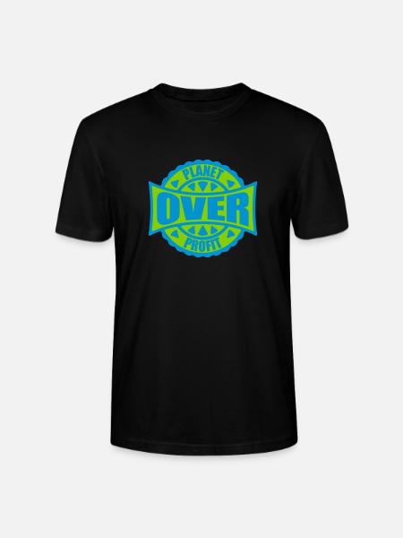 planet over profit quote - Stanley/Stella CRAFTER Unisex Organic T-Shirt - black