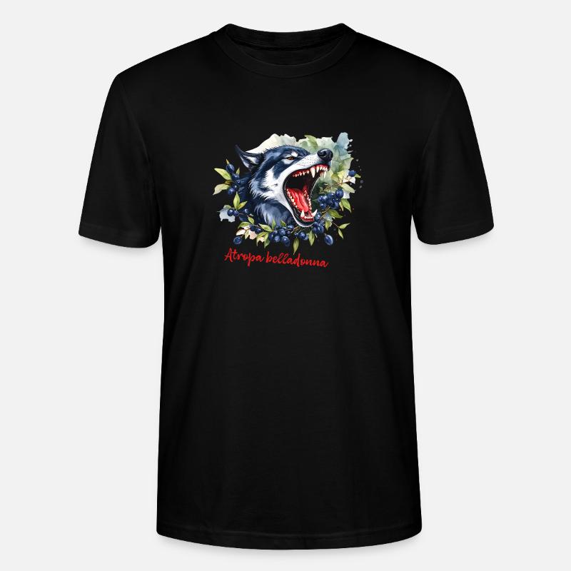 Wolfsbeere – Atropa belladonna - Stanley/Stella Unisex Bio-T-Shirt CRAFTER - Schwarz