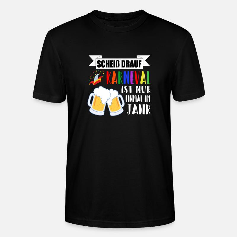 Karneval Fasching Bier Spruch - Stanley/Stella Unisex Bio-T-Shirt CRAFTER - Schwarz