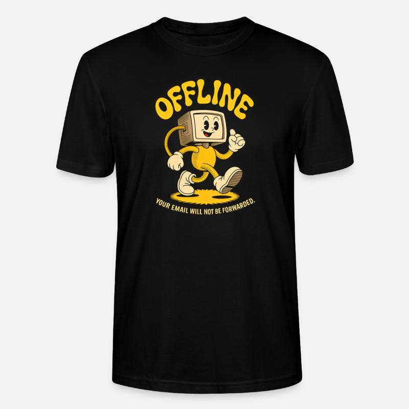 Offline Büro PC Emails Computer - Stanley/Stella Unisex Bio-T-Shirt CRAFTER - Schwarz