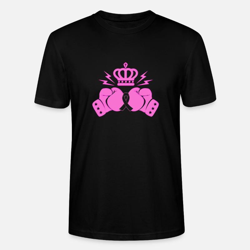Brustkrebs Kampf - Stanley/Stella Unisex Bio-T-Shirt CRAFTER - Schwarz