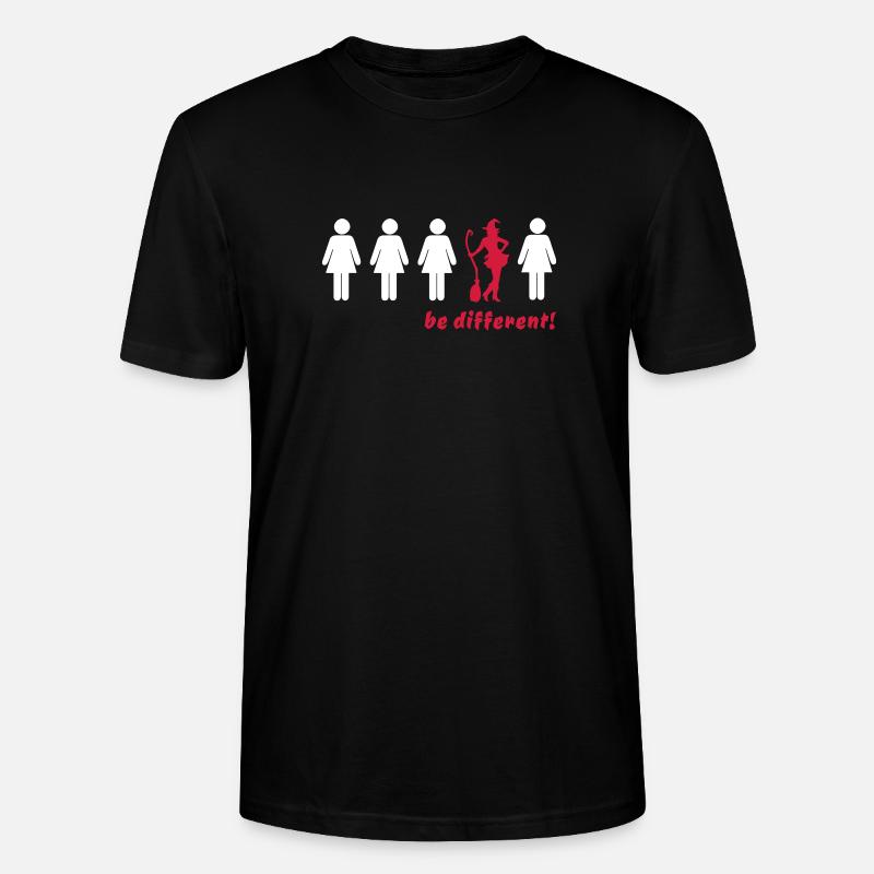 be different! - sei anders (Hexe) - Stanley/Stella Unisex Bio-T-Shirt CRAFTER - Schwarz