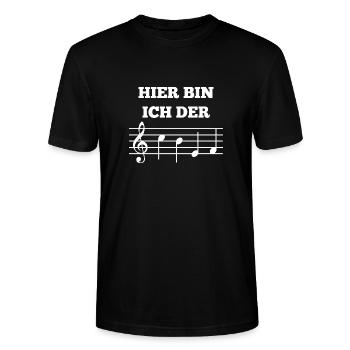 Hier bin ich der Chef! - Stanley/Stella Unisex Bio-T-Shirt CRAFTER - Schwarz - Vorne - Alina (178cm) & Michal (187cm)