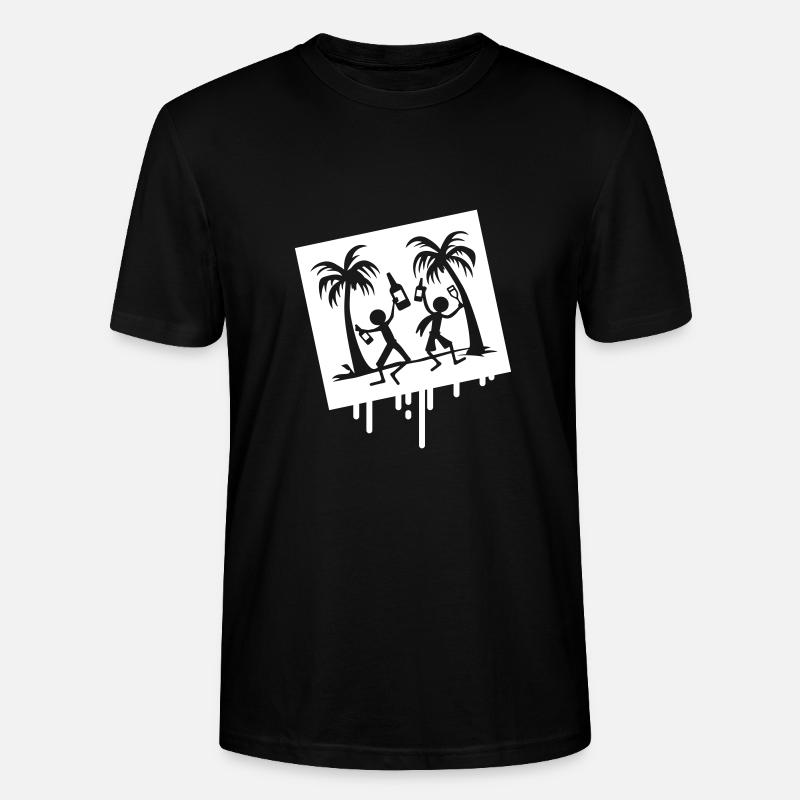 Vacances à la plage - T-shirt bio CRAFTER Stanley Stella Unisexe - noir