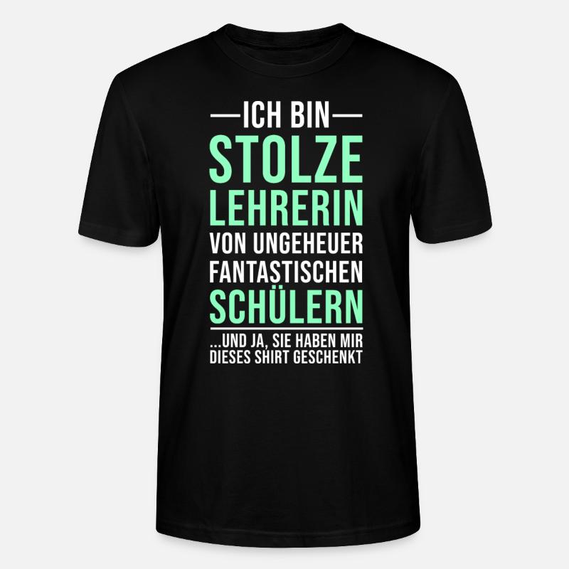 Lehrerin Abschiedsgeschenk Lustige Geschenkidee - Stanley/Stella Unisex Bio-T-Shirt CRAFTER - Schwarz
