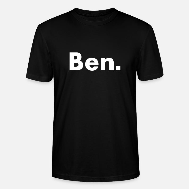 Ben - Name - Schrift - Benedikt - Benjamin - Stanley/Stella Unisex Bio-T-Shirt CRAFTER - Schwarz