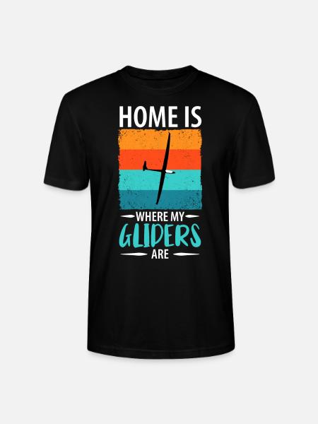 Glider Gliding Gliding Glider Flying - Stanley/Stella CRAFTER Unisex Organic T-Shirt - black