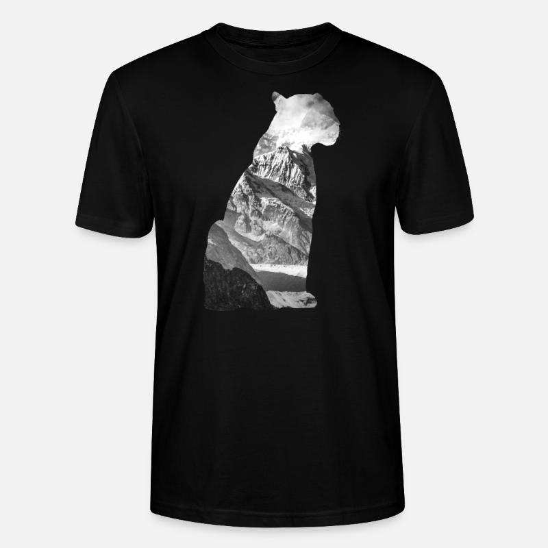 Schneeleopard - Stanley/Stella Unisex Bio-T-Shirt CRAFTER - Schwarz