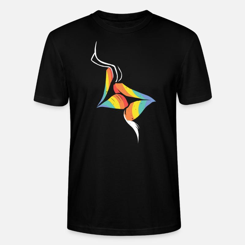 Küssen Lippen - Pride Diversity - Stanley/Stella Unisex Bio-T-Shirt CRAFTER - Schwarz
