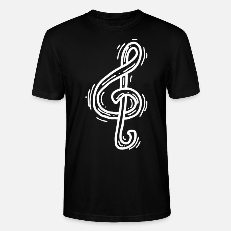 Joyful music note - Stanley/Stella CRAFTER Unisex Organic T-Shirt - black
