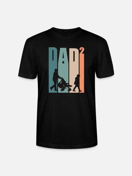 Papa Papa Beste Papa Cadeau - Stanley/Stella Uniseks bio-T-shirt CRAFTER - zwart