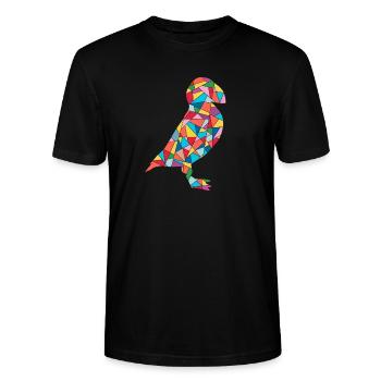 Puffin Papageientaucher Mädchen Papageitaucher - Stanley/Stella Unisex Bio-T-Shirt CRAFTER - Schwarz - Vorne - Alina (178cm) & Michal (187cm)