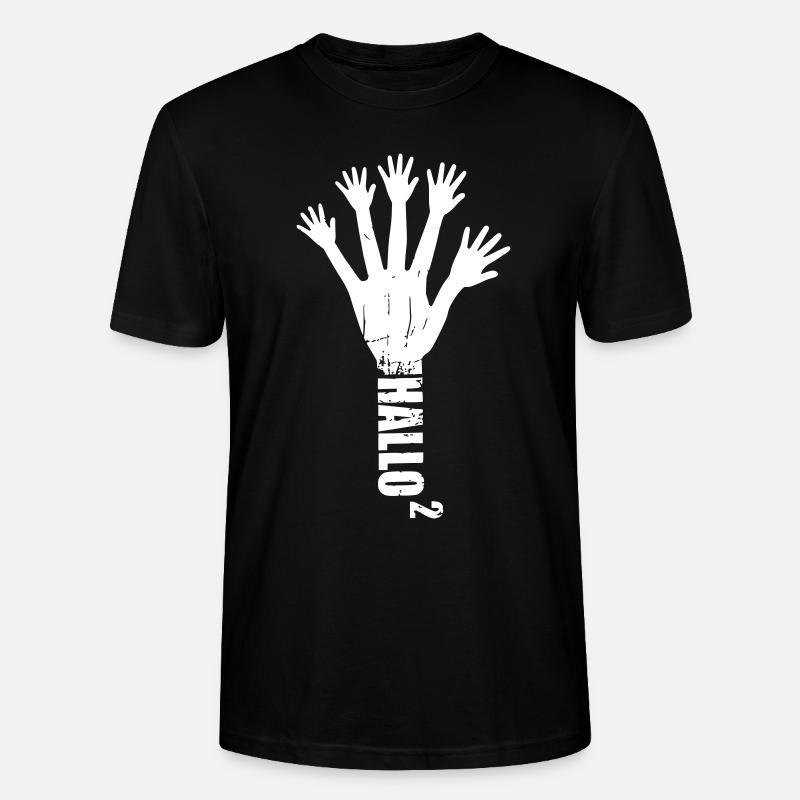 Hello hand tree - Stanley/Stella CRAFTER Unisex Organic T-Shirt - black
