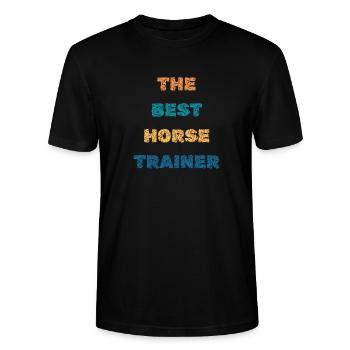 Best Horse Trainer - Stanley/Stella Unisex Bio-T-Shirt CRAFTER - Schwarz - Vorne - Alina (178cm) & Michal (187cm)