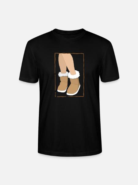Schaffellstiefel mit Beinen - Stanley/Stella Unisex Bio-T-Shirt CRAFTER - Schwarz
