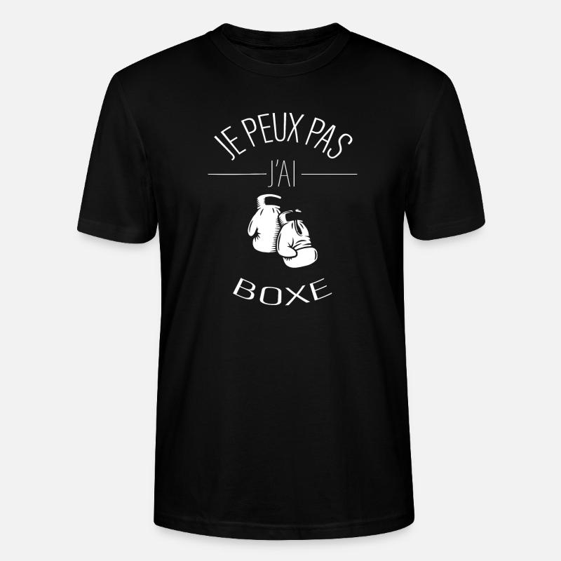 J'peux pas j'ai boxe - T-shirt bio CRAFTER Stanley Stella Unisexe - noir