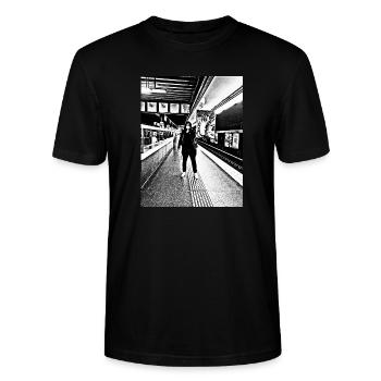 Metro - Stanley/Stella Unisex Bio-T-Shirt CRAFTER - Schwarz - Vorne - Alina (178cm) & Michal (187cm)