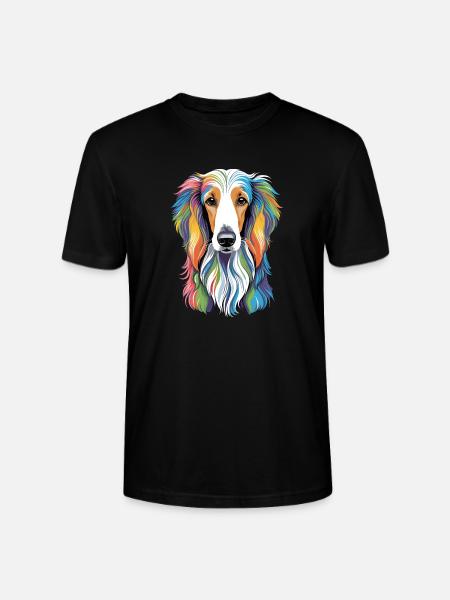 Afghan Hound - Stanley/Stella CRAFTER Unisex Organic T-Shirt - black
