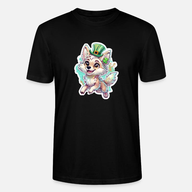 Renard de la Saint-Patrick - T-shirt bio CRAFTER Stanley Stella Unisexe - noir