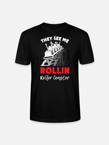 They See Mee Rollin Roller Coaster - Stanley/Stella Unisex Bio-T-Shirt CRAFTER - Schwarz