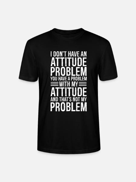 Je n’ai pas de problème d’attitude - T-shirt bio CRAFTER Stanley Stella Unisexe - noir