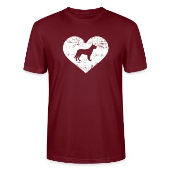 Berger - T-shirt bio CRAFTER Stanley Stella Unisexe - bordeaux - Devant - Alina (178cm) & Michal (187cm)