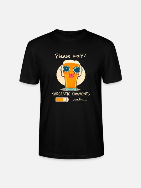 Sarkastisches Bierglas - Stanley/Stella Unisex Bio-T-Shirt CRAFTER - Schwarz