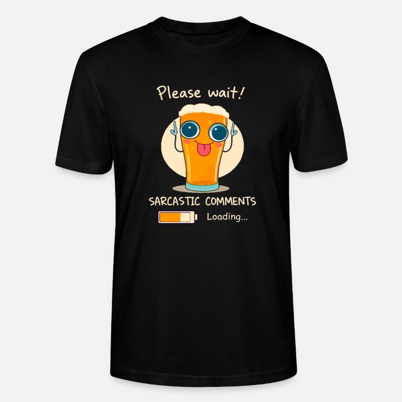 Verre à bière sarcastique - T-shirt bio CRAFTER Stanley Stella Unisexe - noir