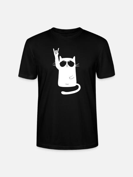 Metal Cat - Stanley/Stella CRAFTER Unisex Organic T-Shirt - black