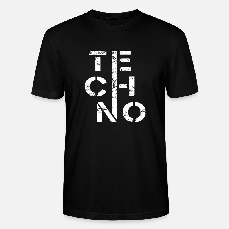 Techno minimale - T-shirt bio CRAFTER Stanley Stella Unisexe - noir