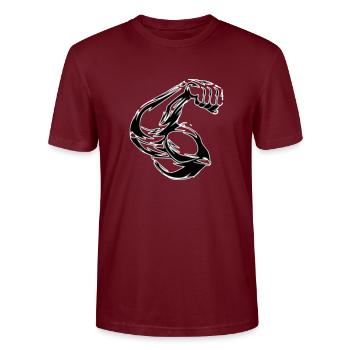 BIZEPS BRAS DESIGN - T-shirt bio CRAFTER Stanley Stella Unisexe - bordeaux - Devant - Alina (178cm) & Michal (187cm)