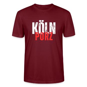 Porz blanc rouge - T-shirt bio CRAFTER Stanley Stella Unisexe - bordeaux - Devant - Alina (178cm) & Michal (187cm)
