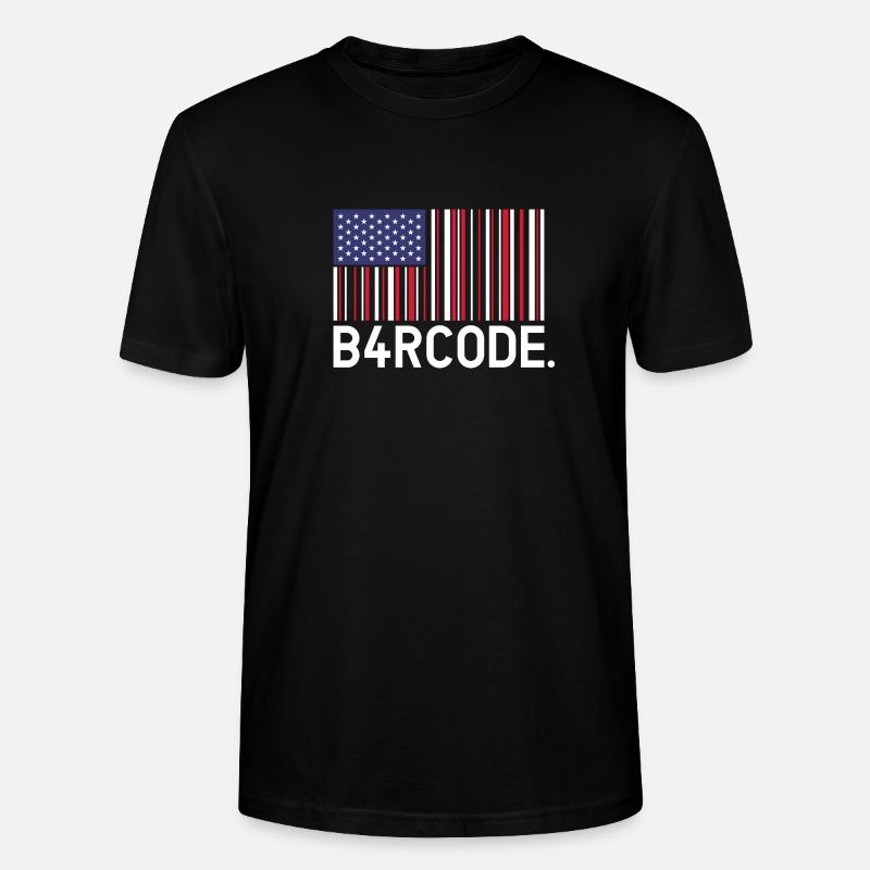 B4RCODE. USA - Stanley/Stella Unisex Bio-T-Shirt CRAFTER - Schwarz