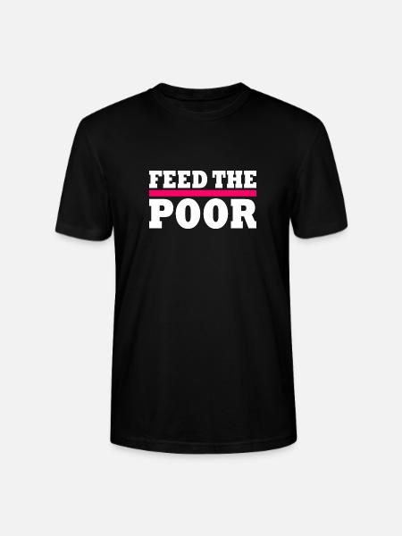 Feed the poor - Stanley/Stella CRAFTER Unisex Organic T-Shirt - black