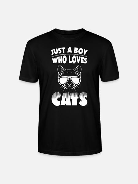 Boys Cats Lover - Stanley/Stella CRAFTER Unisex Organic T-Shirt - black