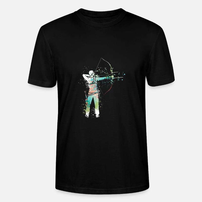 Splash Bogenschießen - Stanley/Stella Unisex Bio-T-Shirt CRAFTER - Schwarz
