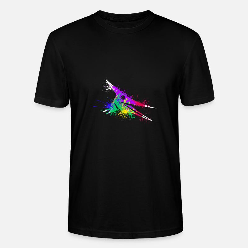 Splash art Dinosaur pterosaurs head - Stanley/Stella CRAFTER Unisex Organic T-Shirt - black