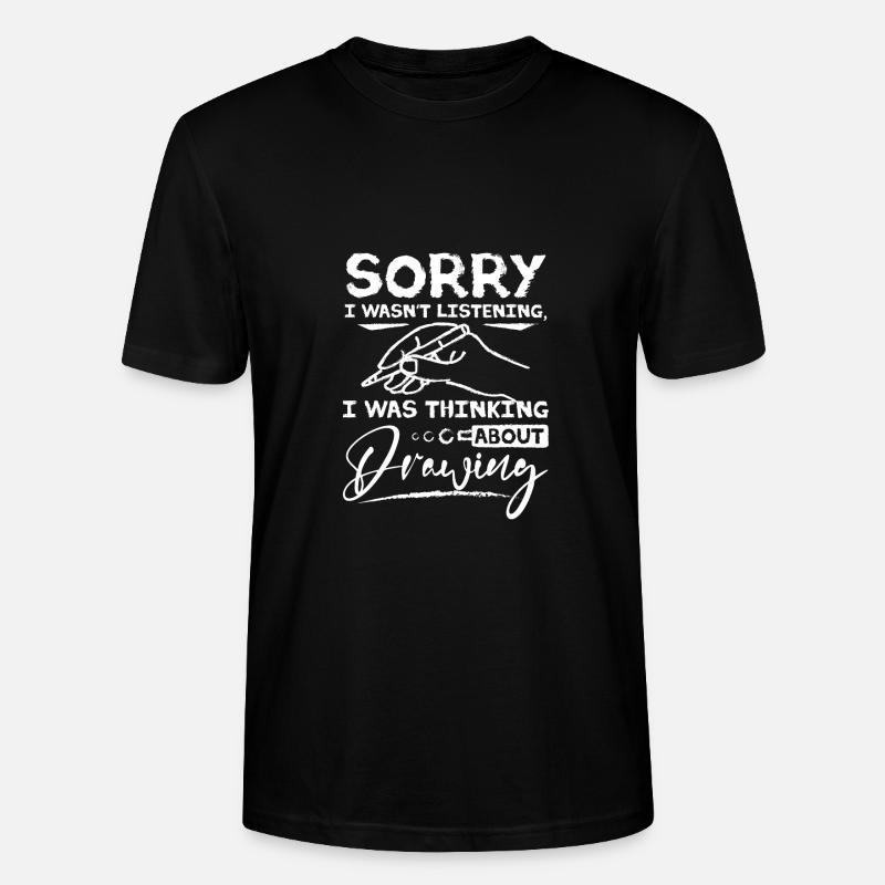 Je pensais à dessiner - T-shirt bio CRAFTER Stanley Stella Unisexe - noir