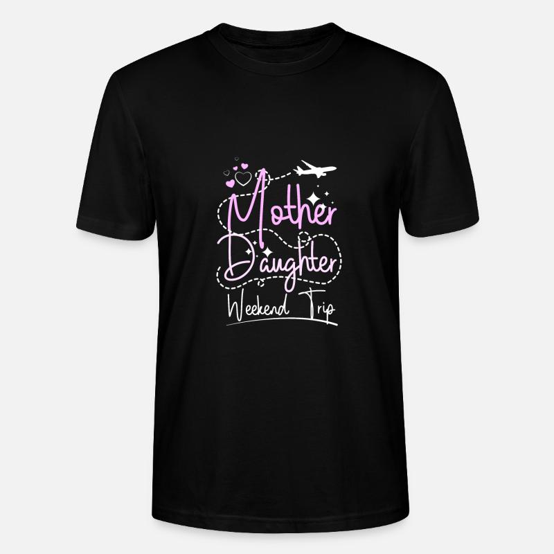 Voyage d’un week-end mère-fille - T-shirt bio CRAFTER Stanley Stella Unisexe - noir
